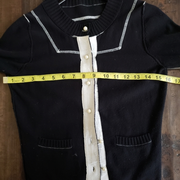 Cashmere vintage Intermix cardigan sweater. Made to look inside out - Picture 2 of 5